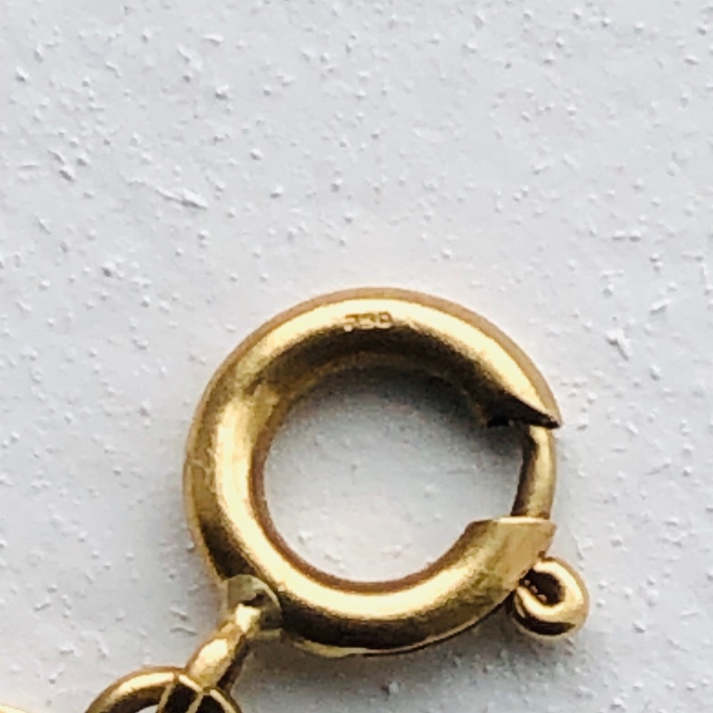 18K Matte Gold Cable Link Bracelet 8.5 inches - Picture 13 of 16